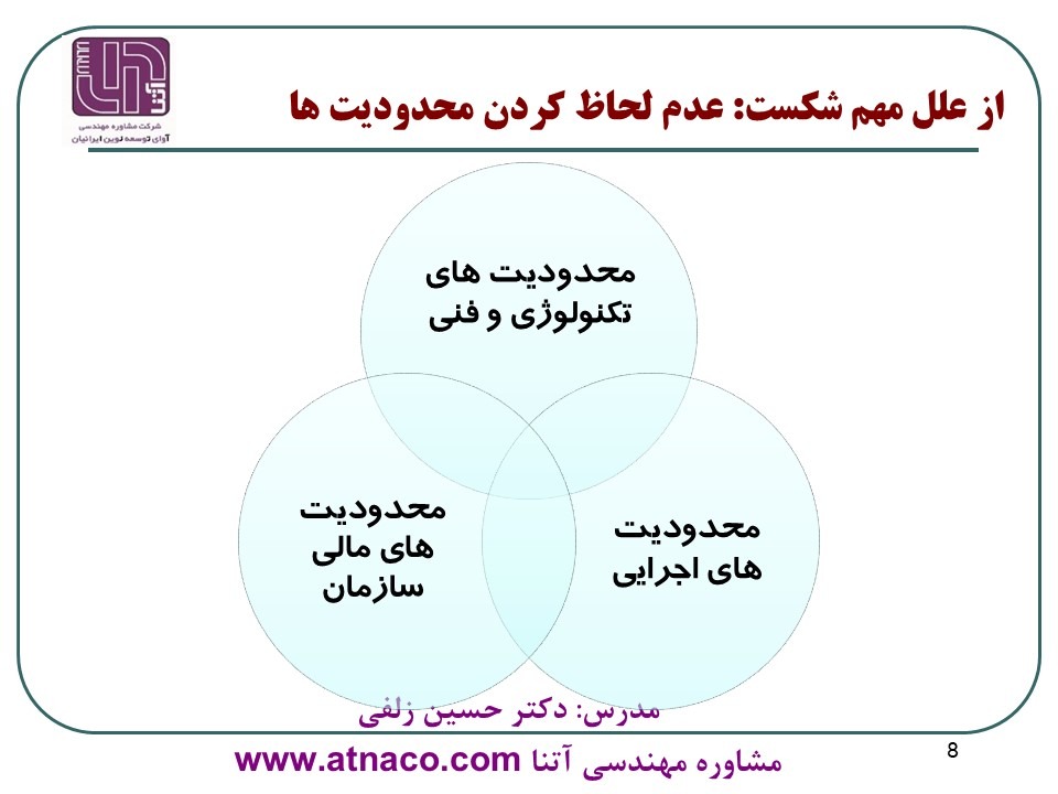 علت مهم شکست پروژه های ERP: لحاظ نکردن محدودیت ها